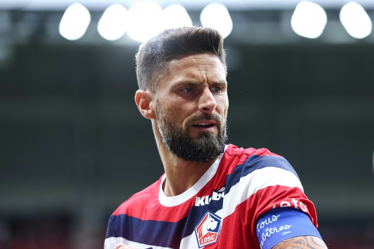 L'attaquant Olivier Giroud se prépare pour le match Lille contre Arsenal en Ligue des champions.