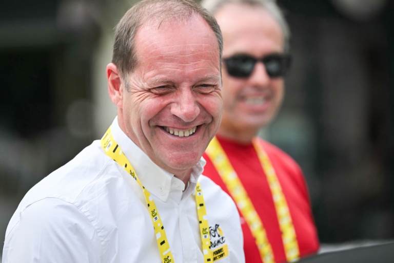 Thierry Gouvenou, responsable du parcours du Tour de France, souriant lors de la présentation.