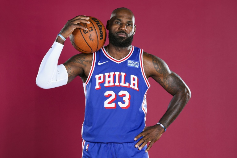 LeBron James lors de la journée dédiée aux médias, le 28 septembre 2026 dans les installations des Sixers de Philadelphie